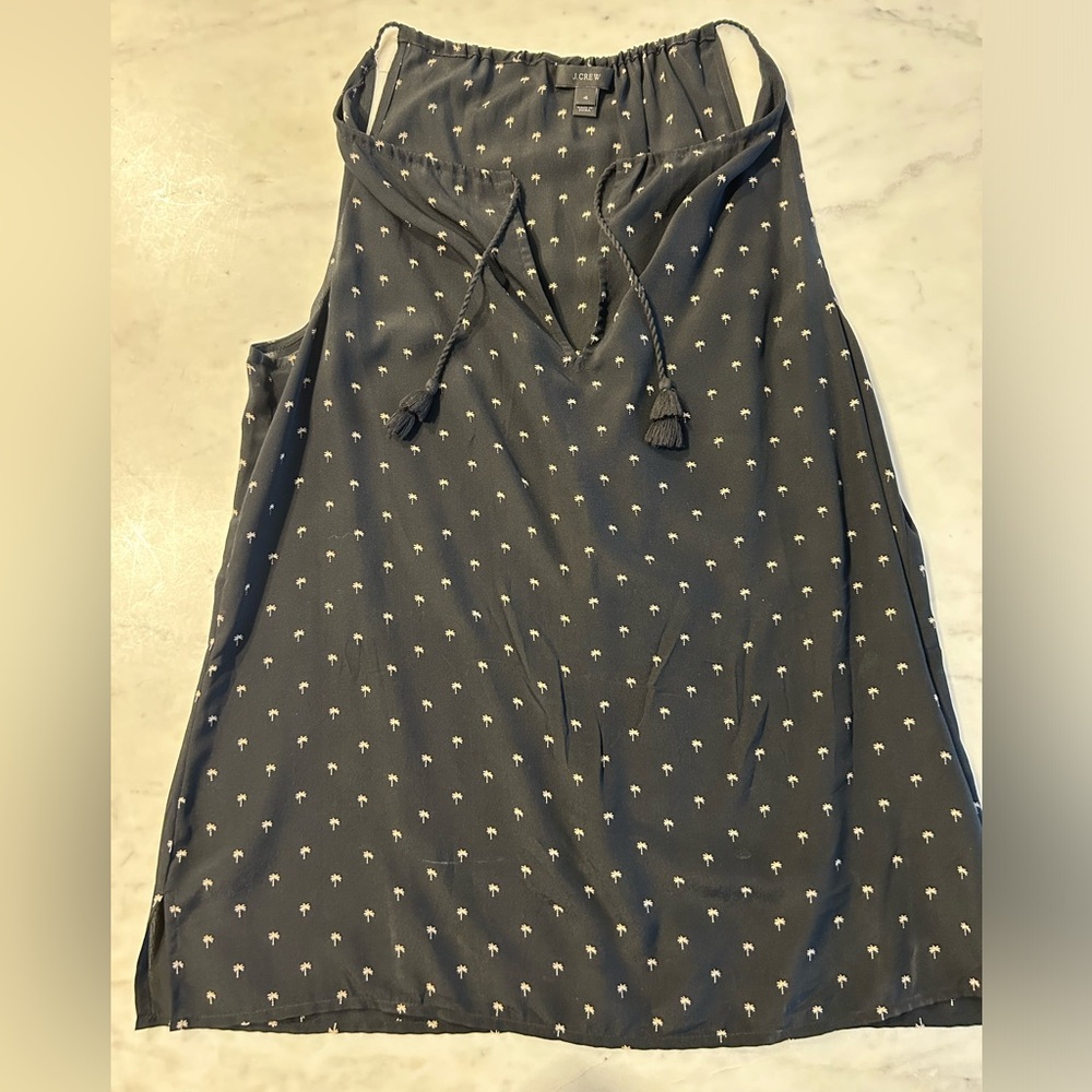 Jcrew dressy tank camisole with palm trees